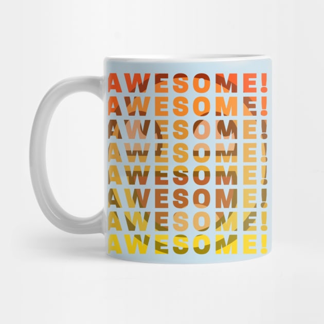 The AWESOME! Super Excited Smiley Face Graphic T-Shirt by NearlyNow